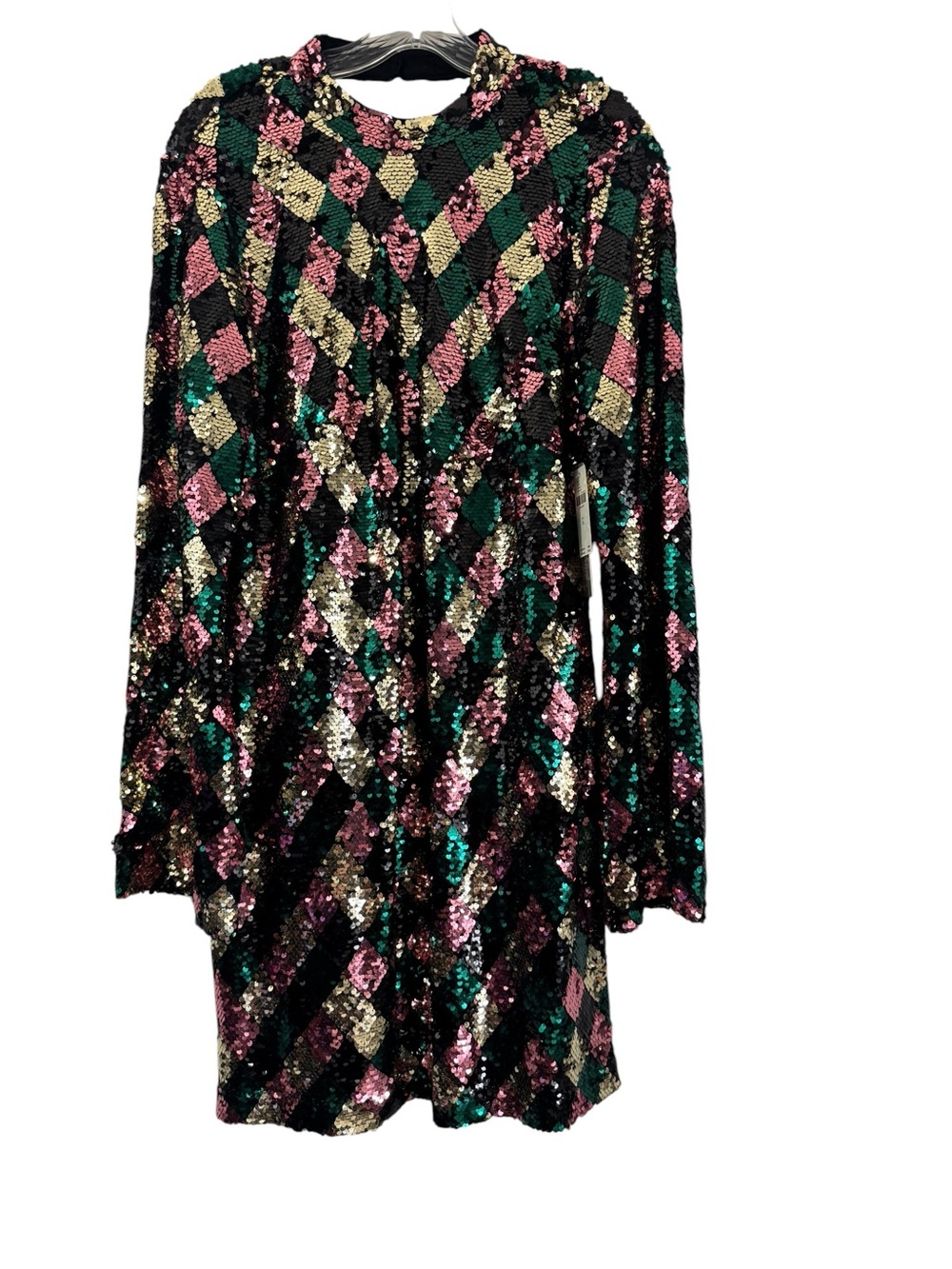 Anthropologie Maeve Long-Sleeve Mock-Neck Sequin Dress Lined Size XL NEW